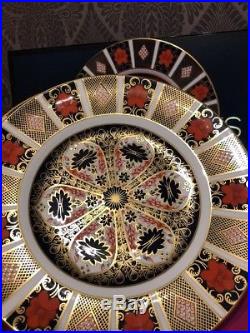 4 x Royal Crown Derby Old Imari 1128 Dinner Plates 10.5 Second Quality