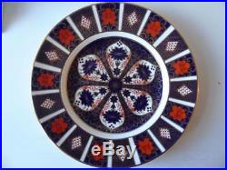 4 x Royal Crown Derby Old Imari 1128 Large 2 Rim Dinner Plates 10.5