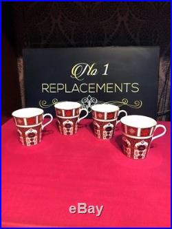 4 x Royal Crown Derby Old Imari 1128 Tea / Coffee Mugs 3.75 2nd Quality MMXVI