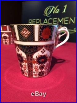 4 x Royal Crown Derby Old Imari 1128 Tea / Coffee Mugs 3.75 2nd Quality MMXVI