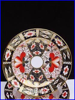 5 Antique Royal Crown Derby Traditional Imari 7 Dessert Pie Plates #2451