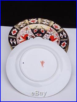 5 Antique Royal Crown Derby Traditional Imari 7 Dessert Pie Plates #2451