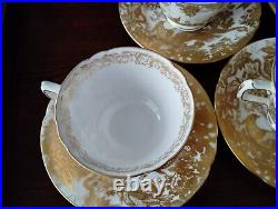 5 Royal Crown Derby Gold Aves cup&saucer