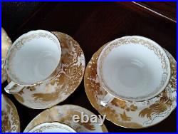 5 Royal Crown Derby Gold Aves cup&saucer