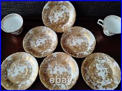 5 Royal Crown Derby Gold Aves cup&saucer