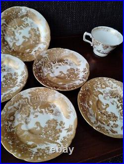 5 Royal Crown Derby Gold Aves cup&saucer