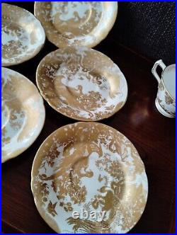 5 Royal Crown Derby Gold Aves cup&saucer