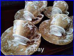 5 Royal Crown Derby Gold Aves cup&saucer