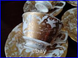 5 Royal Crown Derby Gold Aves cup&saucer