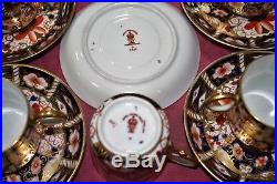 5 Royal Crown Derby Imari 2451 pattern Demitasse cups and saucers. Dated 1911