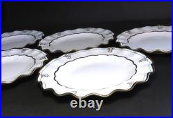 5 Royal Crown Derby Lombardy A1127 Bone China Dinner Plates Gold Rim 10
