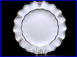 5 Royal Crown Derby Lombardy A1127 Bone China Dinner Plates Gold Rim 10