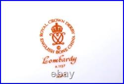 5 Royal Crown Derby Lombardy A1127 Bone China Dinner Plates Gold Rim 10 5 Royal Crown Derby Lombardy A1127 Bone China Dinner Plates Gold Rim 10