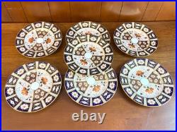 5 Royal Crown Derby Traditional IMARI 2451 Bone China Salad Plates 8 1/2 Mint