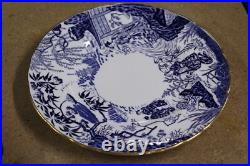 5 pc Royal Crown Derby English Bone China BLUE MIKADO Place Setting Dinner Plate
