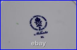 5 pc Royal Crown Derby English Bone China BLUE MIKADO Place Setting Dinner Plate