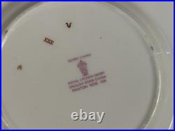 54-Piece Royal Crown Derby PINXTON ROSES 1120 Partial Tea Dessert Service for 11