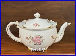 54-Piece Royal Crown Derby PINXTON ROSES 1120 Partial Tea Dessert Service for 11
