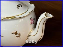 54-Piece Royal Crown Derby PINXTON ROSES 1120 Partial Tea Dessert Service for 11