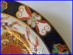 6 Antique Royal Crown Derby 198 imari Birds & Chrysanthemums 9 Rimmed Bowls