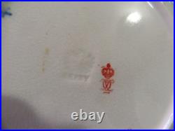 6 Antique Royal Crown Derby 198 imari Birds & Chrysanthemums 9 Rimmed Bowls