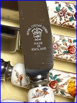 6 Piece Set of Royal Crown Derby Avesbury A73 Butter / Tea Knives London England