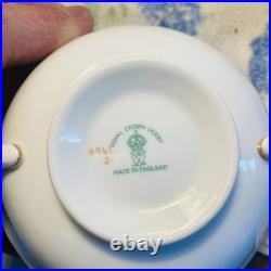 6 Royal Crown Derby Ashby Cream Soup & Saucer Sets, 1 Wentworth Saucer 12 Pcs