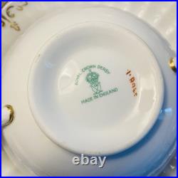 6 Royal Crown Derby Ashby Cream Soup & Saucer Sets, 1 Wentworth Saucer 12 Pcs