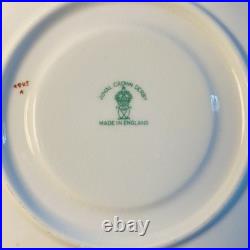 6 Royal Crown Derby Ashby Cream Soup & Saucer Sets, 1 Wentworth Saucer 12 Pcs