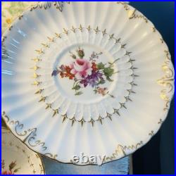 6 Royal Crown Derby Ashby Cream Soup & Saucer Sets, 1 Wentworth Saucer 12 Pcs
