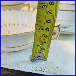 6 Royal Crown Derby Ashby Cream Soup & Saucer Sets, 1 Wentworth Saucer 12 Pcs