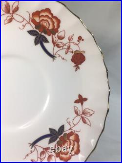 (6) Royal Crown Derby'Bali' Boston Shape Footed CREAM SOUP & LINER SETS