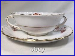 (6) Royal Crown Derby'Bali' Boston Shape Footed CREAM SOUP & LINER SETS