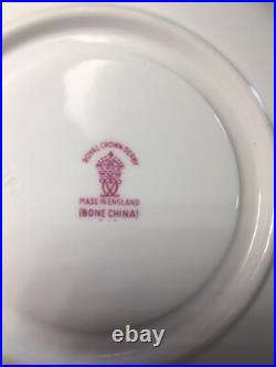 (6) Royal Crown Derby'Bali' Boston Shape Footed CREAM SOUP & LINER SETS