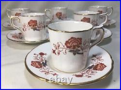 (6) Royal Crown Derby'Bali' Ely-Chelsea Shape DEMITASSE SETS