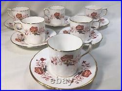 (6) Royal Crown Derby'Bali' Ely-Chelsea Shape DEMITASSE SETS