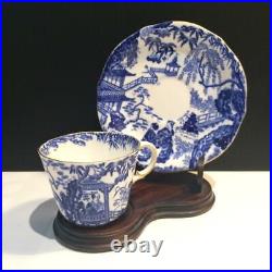 6 Royal Crown Derby Blue Mikado Tea Cup & Saucer Sets Ch5521