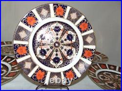 6 Royal Crown Derby China Old Imari 1128 6 1/4 Bread and Butter Plates