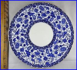 6 Royal Crown Derby China Wilmot Salad Plates Blue Flowers & Butterflies