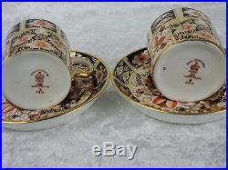 6 Royal Crown Derby Coffee Cans And Saucers- Pattern 2451