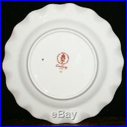 6 Royal Crown Derby Fine Bone China Lombardy Pattern 8 Salad Plates MINT