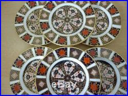 6 Royal Crown Derby Imari 6.25 inch Side or Bread Plates 1128 1977