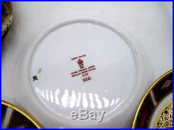 6 Royal Crown Derby Old Imari English Bone China Demitasse Tea Cup Saucer 1128