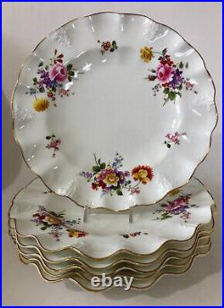 6 Royal Crown Derby Plates, Posies, Luncheon, Royal Shape