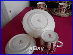 6 x Royal Crown Derby Old Imari 1128 Coffee Cups Saucers Side Plates 1930 / 38