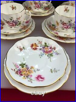 6 x Royal Crown Derby Posies Tea Trios Cups Saucers and Side Plates Red Stamps