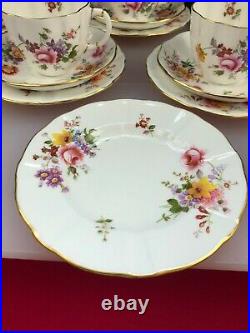 6 x Royal Crown Derby Posies Tea Trios Cups Saucers and Side Plates Red Stamps