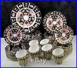 60 Pc Royal Crown Derby Traditional Imari #2451 Bone China Dinner Service for 12