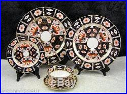 60 Pc Royal Crown Derby Traditional Imari #2451 Bone China Dinner Service for 12