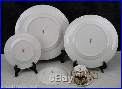 60 Pc Royal Crown Derby Traditional Imari #2451 Bone China Dinner Service for 12